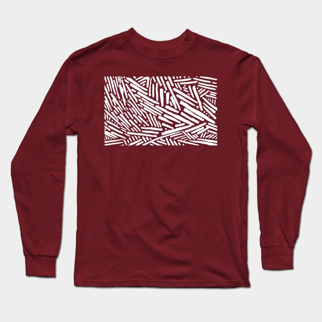 White Stripes Long Sleeve T-Shirt by ellenmueller